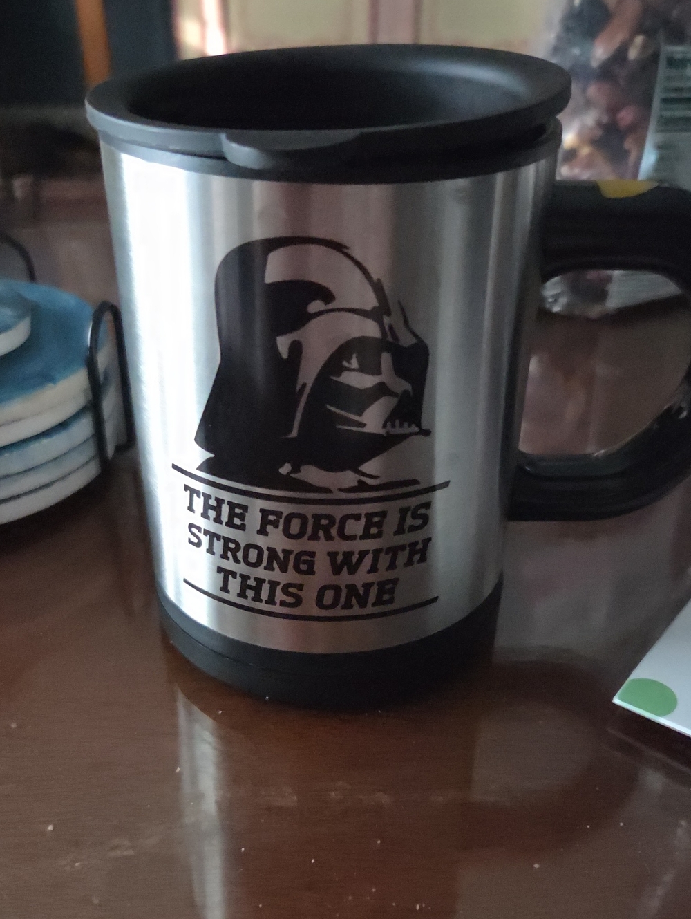 Star Wars Darth Vader Self Stirring SS Travel Mug - Runs On Batteries.  12 Oz
